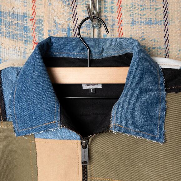 Custom upcycled patchwork carhartt chore jacket - Picture 5 of 8